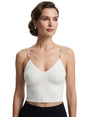 Image for Women's Ribbed Crop Top,White
