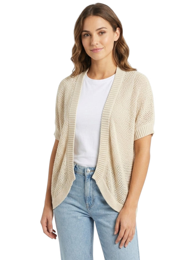 Image for Women's Knitted Cardigan,Beige