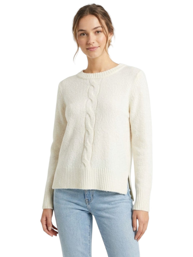 Image for Women's Textured Sweater,White