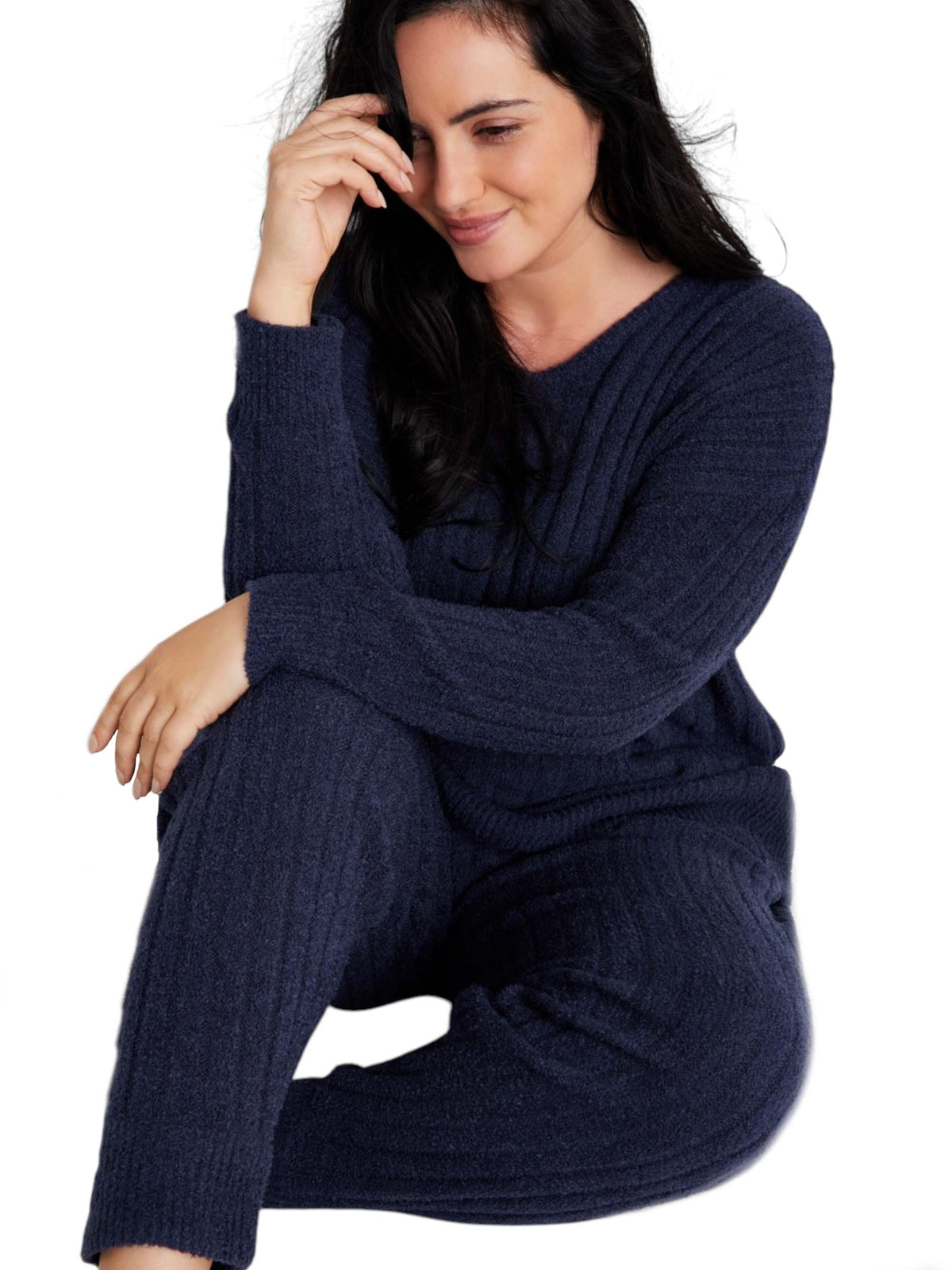 Image for Women's Mohair Sleepwear Set 2 Pieces,Navy
