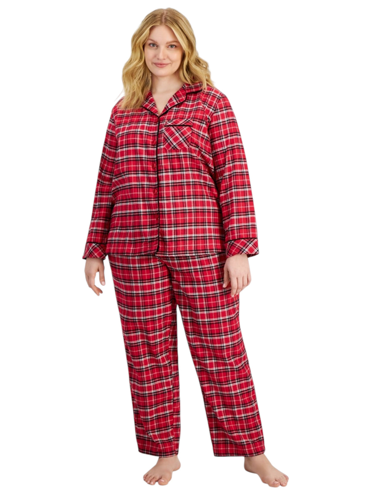 Image for Women's Printed Sleepwear Set 2 Pieces,Red