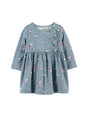 Image for Kids Girl's Floral Printed Dress Set 2 Pieces,Dusty Blue