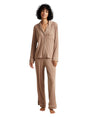 Image for Women's Ribbed Sleepwear Set 2 Pieces,Light Brown
