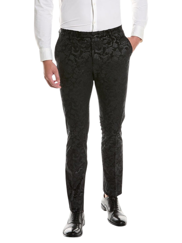 Image for Men's Printed Casual Pant,Black