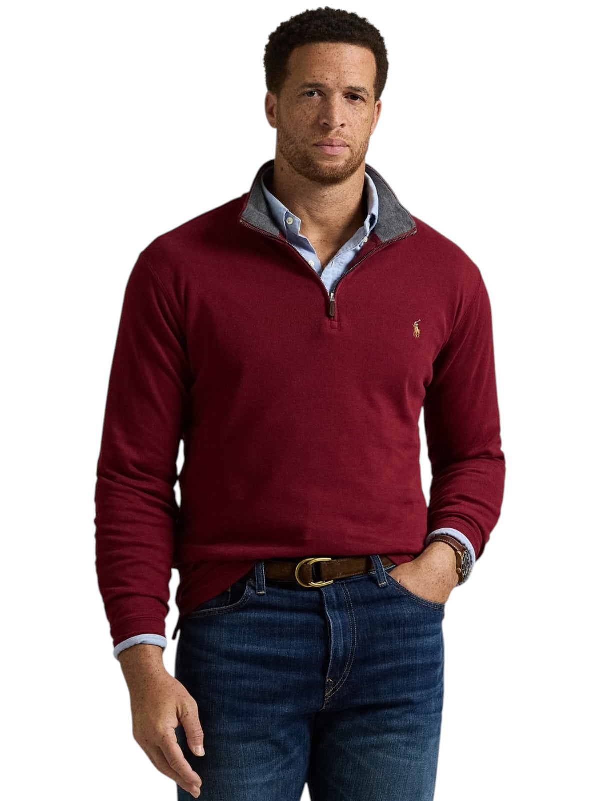 Image for Men's Textured Sweater,Burgandy