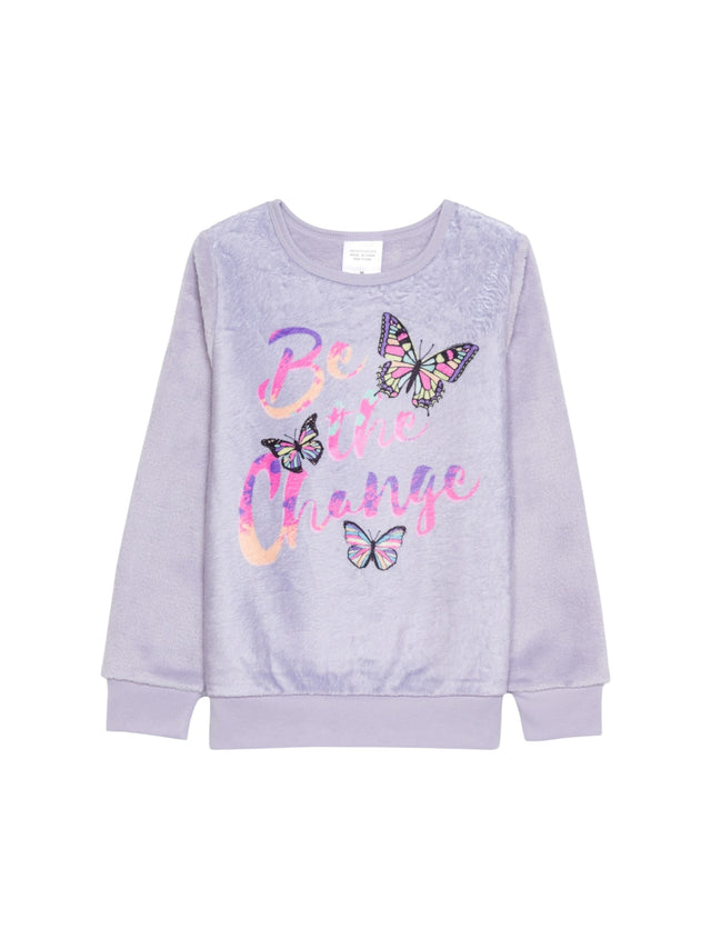 Image for Kids Girl's Printed Sweater,Light Mauve