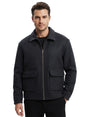 Image for Men's Plain Solid Jacket,Dark Grey