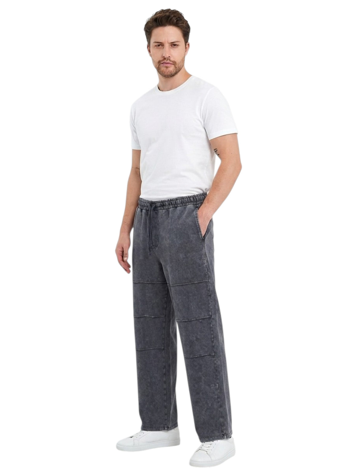 Image for Men's Plain Solid Pant,Grey