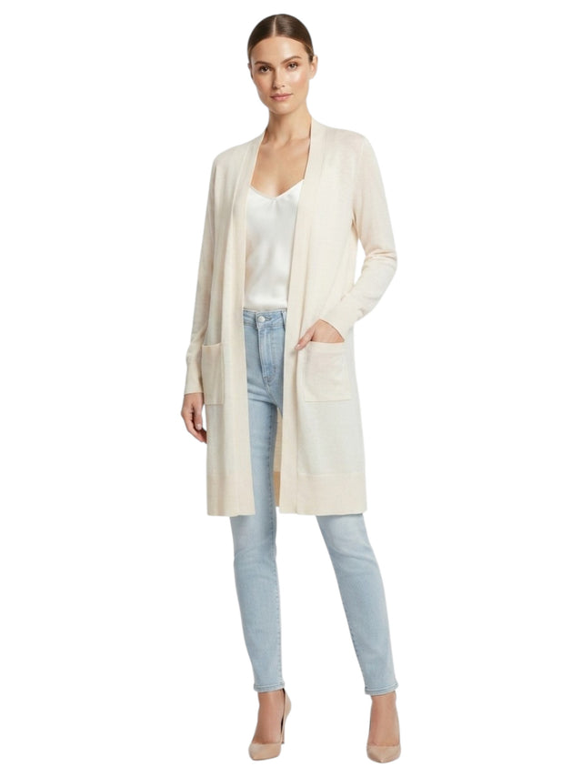 Image for Women's Plain Solid Cardigan,Light Beige