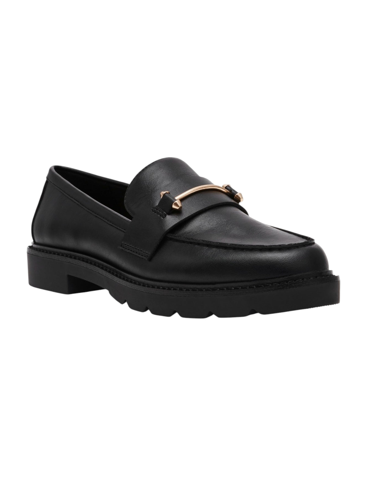 Image for Women's Plain Loafers Shoes,Black