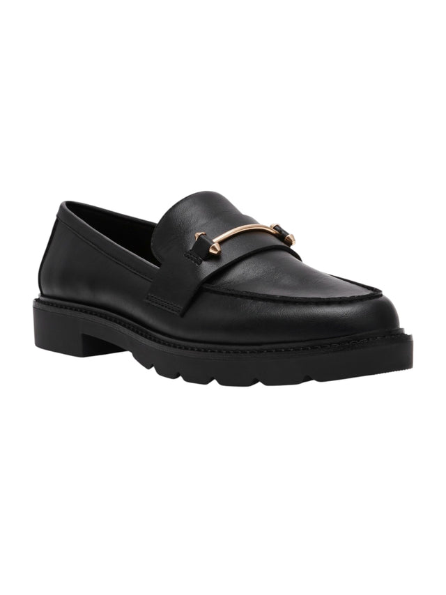 Image for Women's Plain Loafers Shoes,Black