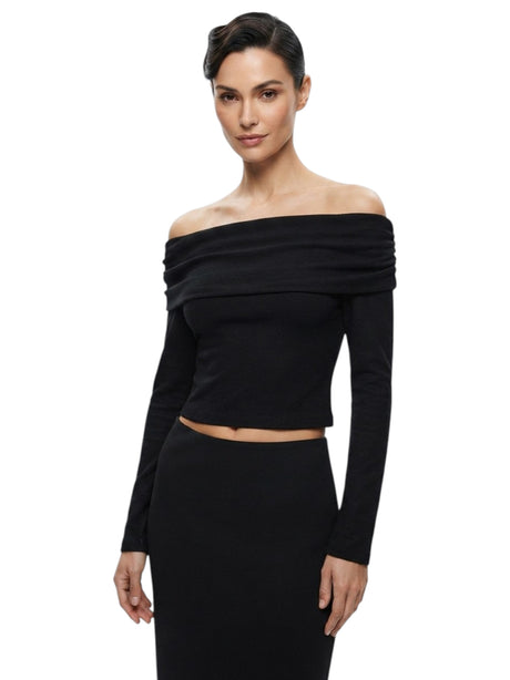Image for Women's Plain Glitter Top,Black