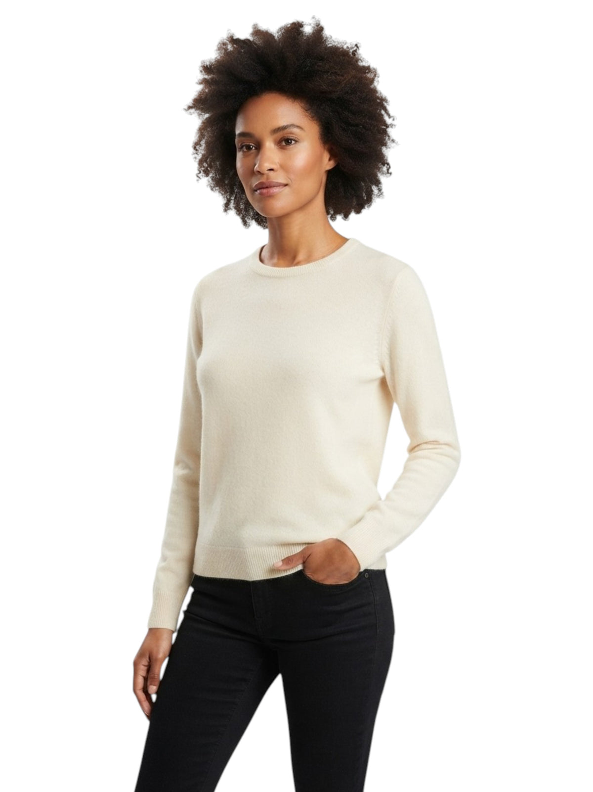 Image for Women's Plain Solid Sweaters,Light Beige