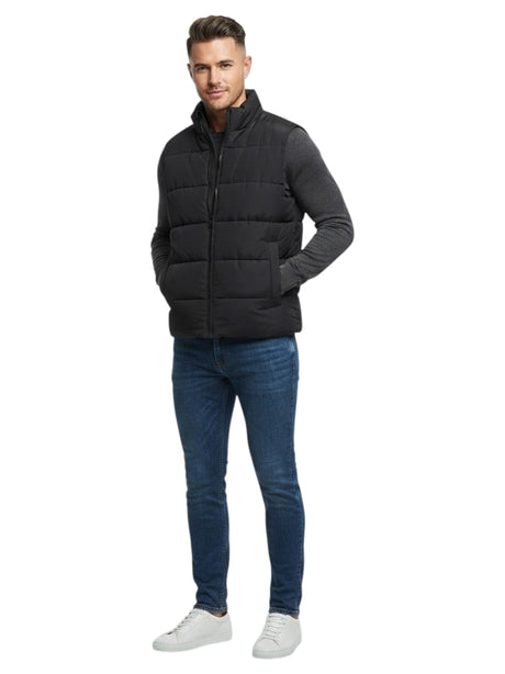Image for Men's Quilted Vest,Black