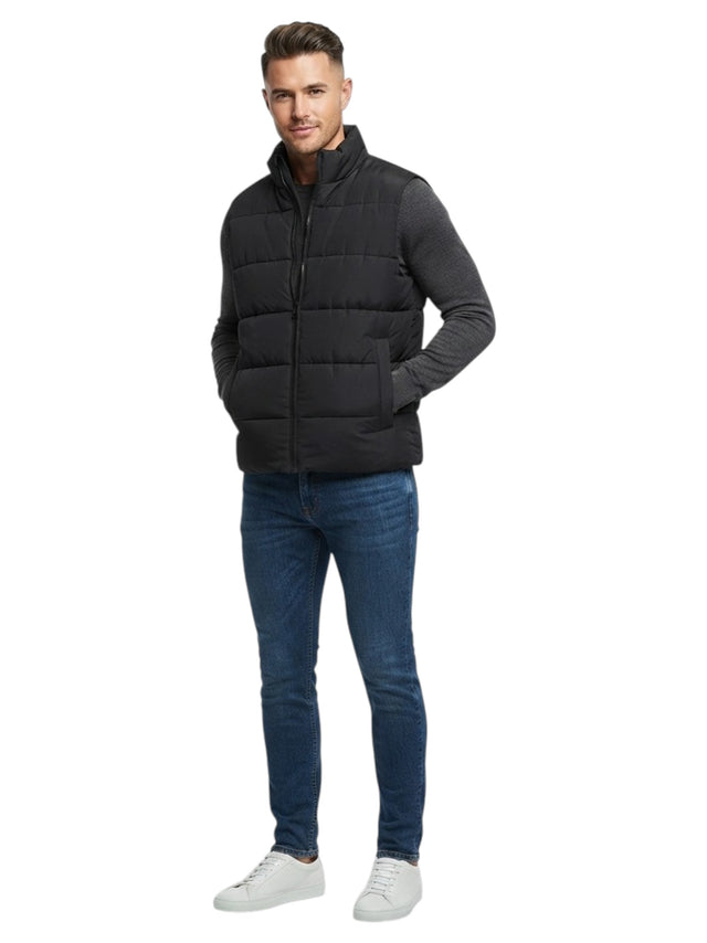 Image for Men's Quilted Vest,Black