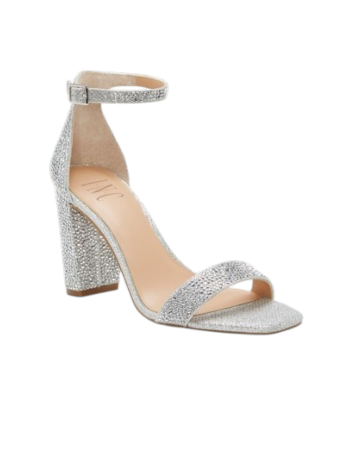 Image for Women's Crystal Rhinestone Heeled Shoes,Silver
