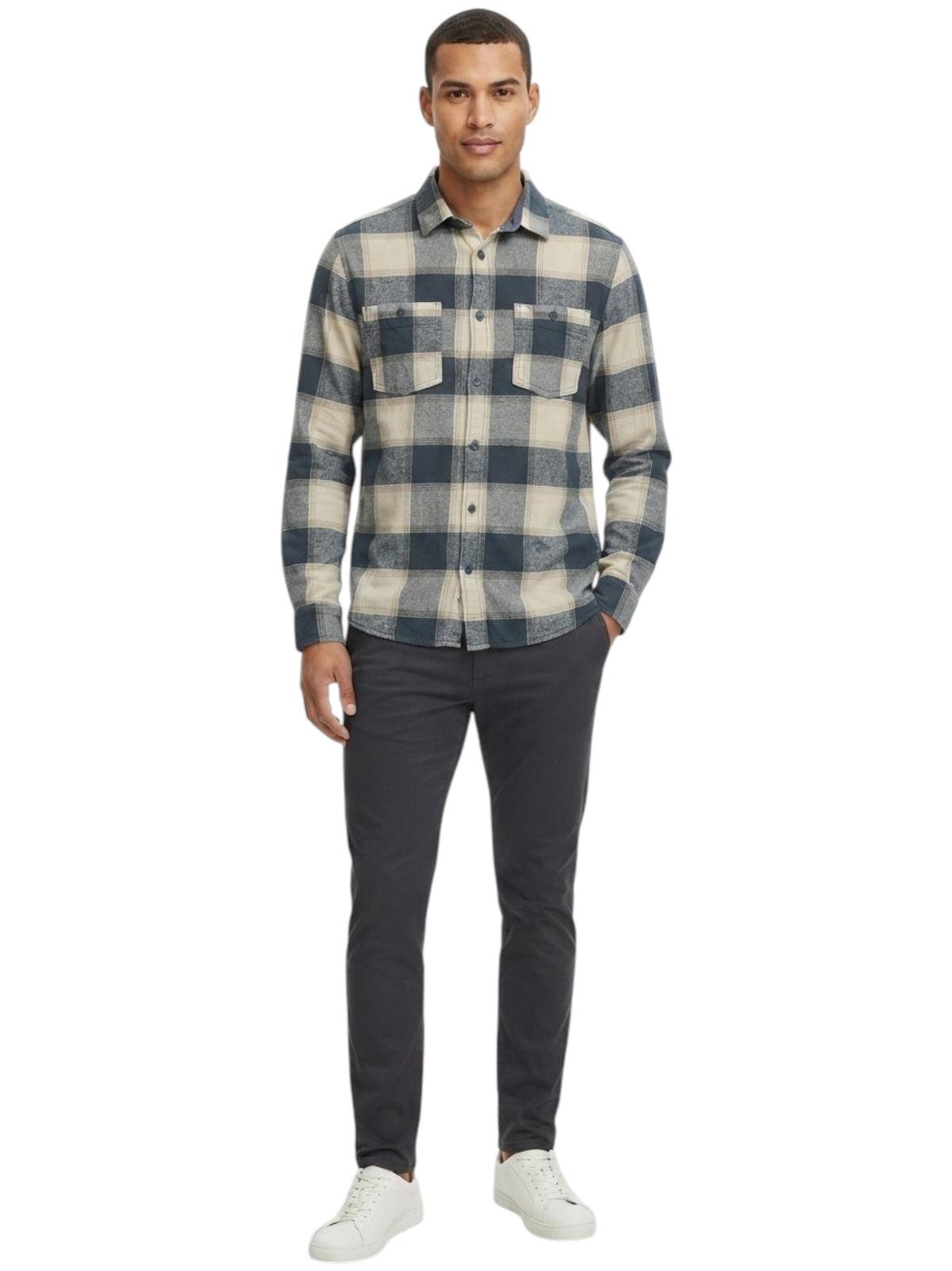 Image for mMen's Plaid Dress Shirt,Multi