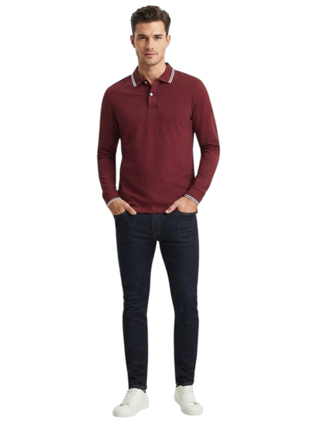 Image for Men's Plain Solid Top,Burgandy