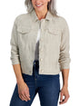 Image for Women's Plain Linen Jacket,Beige