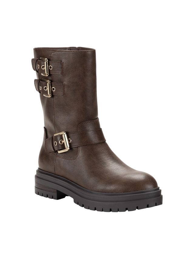 Image for Women's Plain Engineer Ankle Boots,Brown