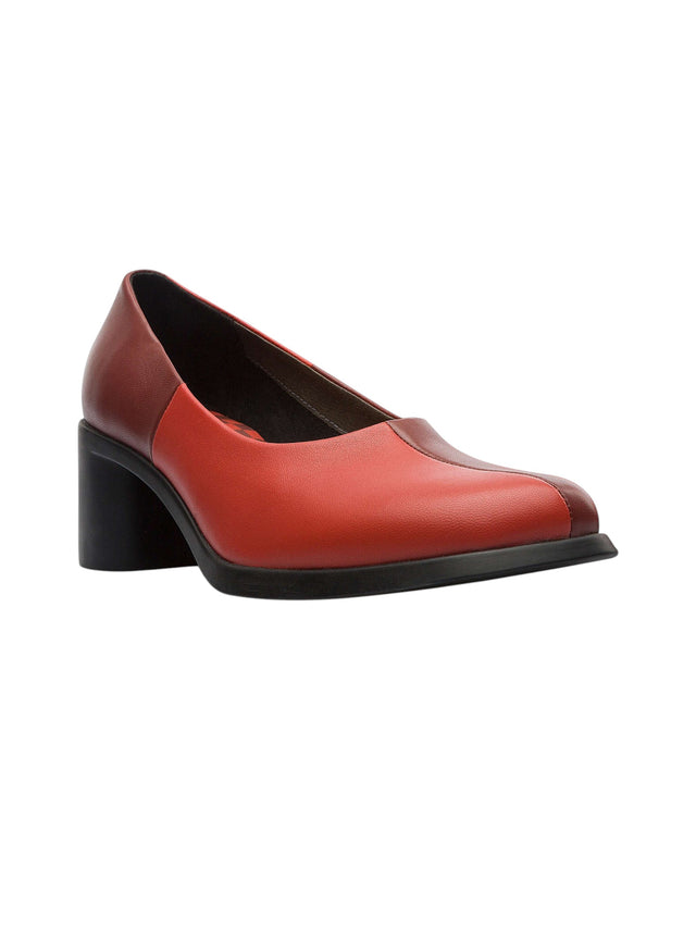 Image for Women's Colorblocked Heeled Shoes,Red