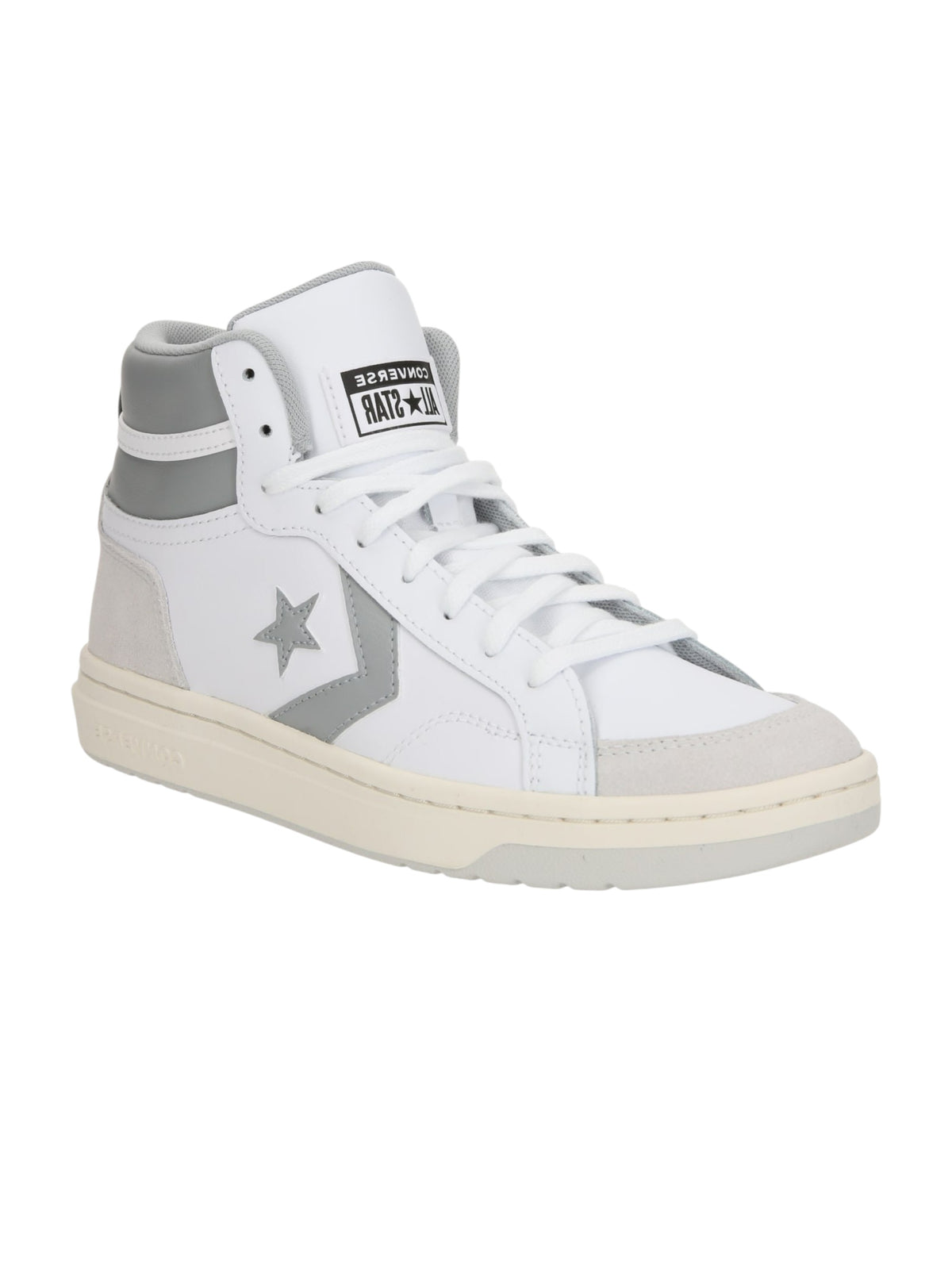 Image for Men's Logo Patched High Top Shoes,White/Grey