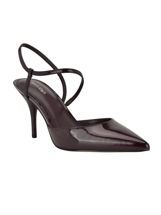 Image for Women's Plain Solid Heeled Shoes,Burgandy