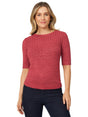 Image for Women's Textured Knitted Top,Dusty Pink