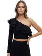 Image for Women's Plain Crop Top,Black