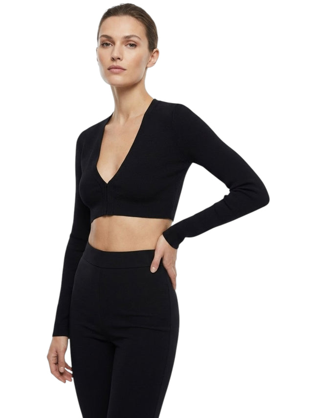 Image for Women's Plain Crop Top,Black