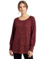 Image for Women's Textured Top,Burgandy