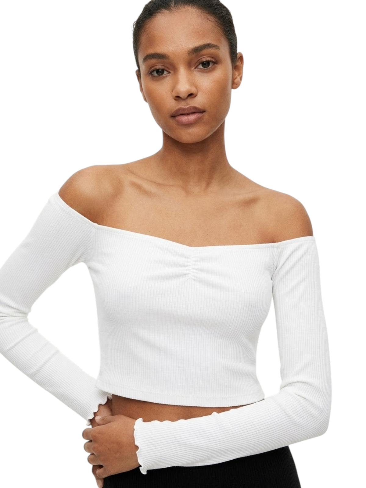 Image for Women's Ribbed Top,White