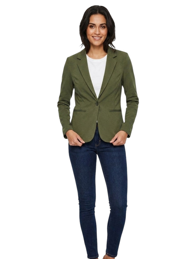 Image for Women's Plain Blazer,Olive