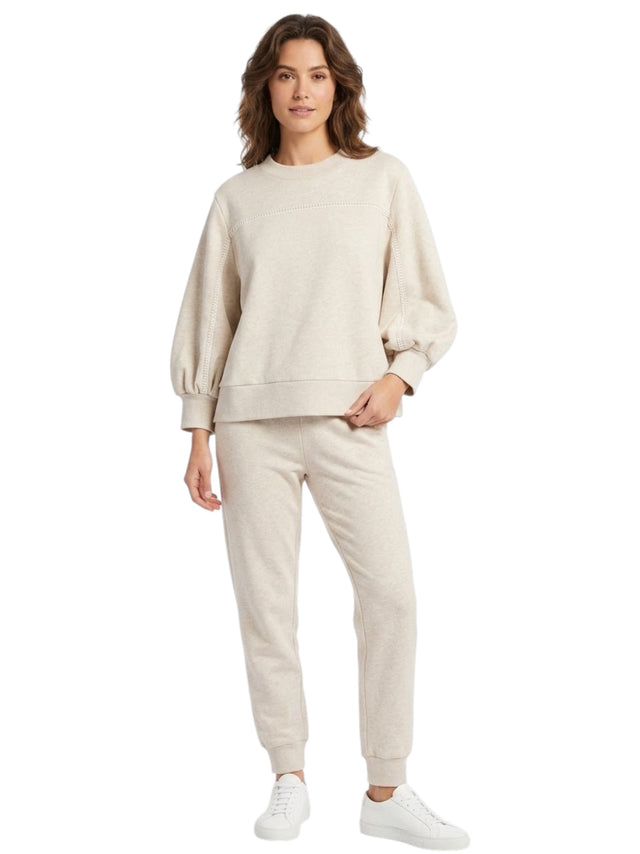 Image for Women's Plain Solid Sweater,Beige
