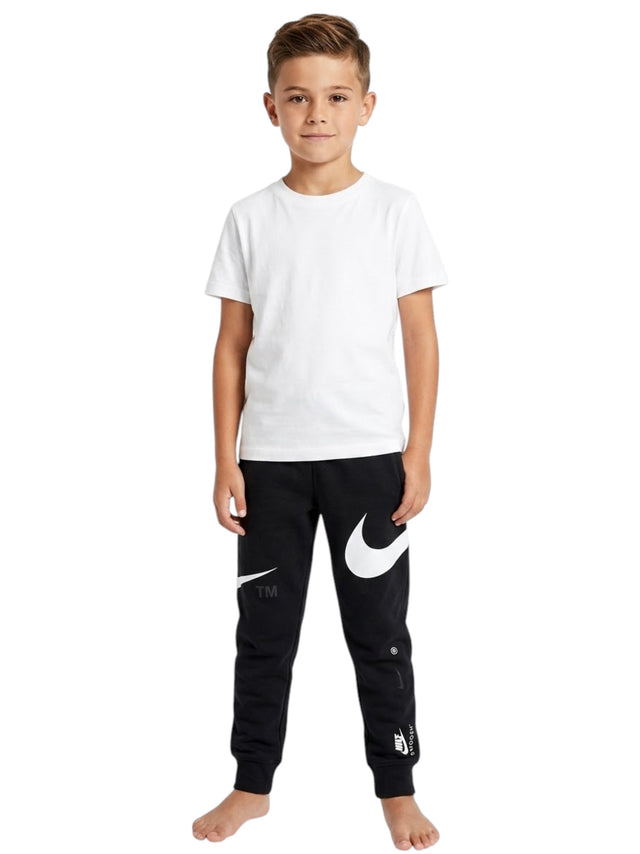 Image for Kids Boy's  Brand Logo Printed Pan ts,Black