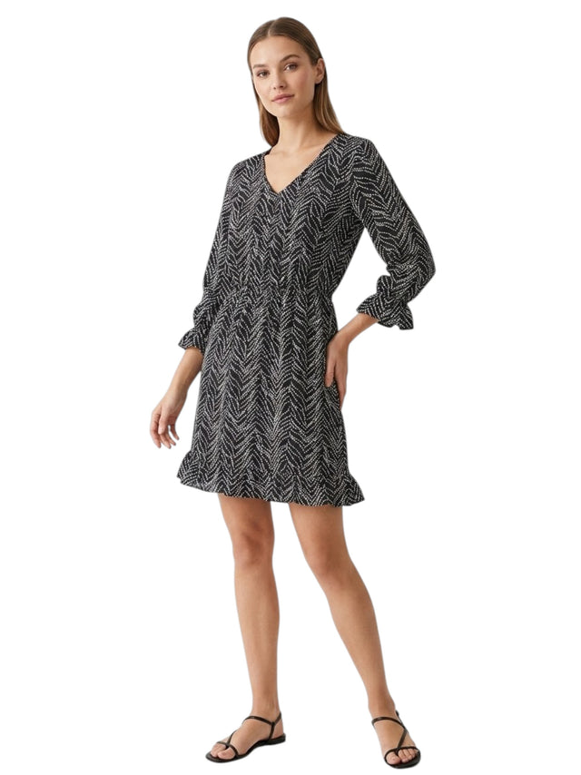 Image for Women's Printed Dress,Black