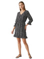 Image for Women's Printed Dress,Black