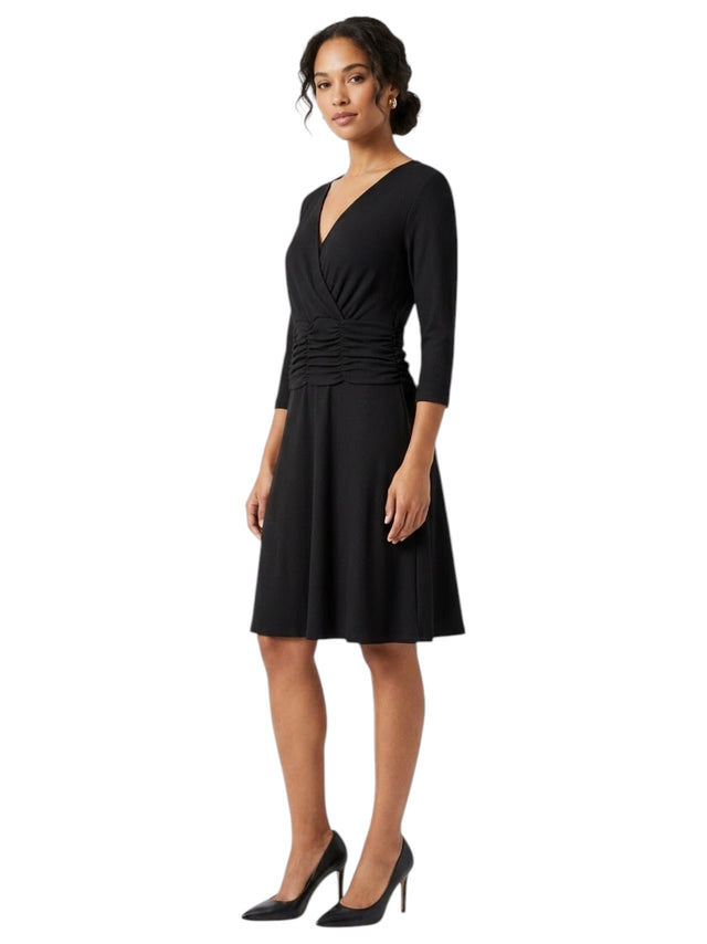 Image for Women's Plain Solid Dress,Black