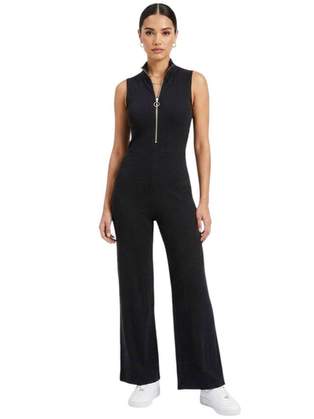 Image for Women's Plain Solid Jumpsuit,Dark Grey