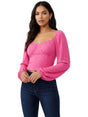 Image for Women's Plain Solid Top,Hot Pink