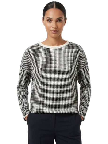 Image for Women's Knitted Top,Black/White