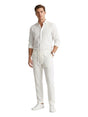 Image for Men's Plain Solid Linen Pant,White