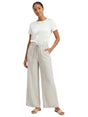 Image for Women's Plain Solid Linen Pant,Grey