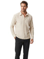 Image for Men's Plain Solid Linen Top,Beige