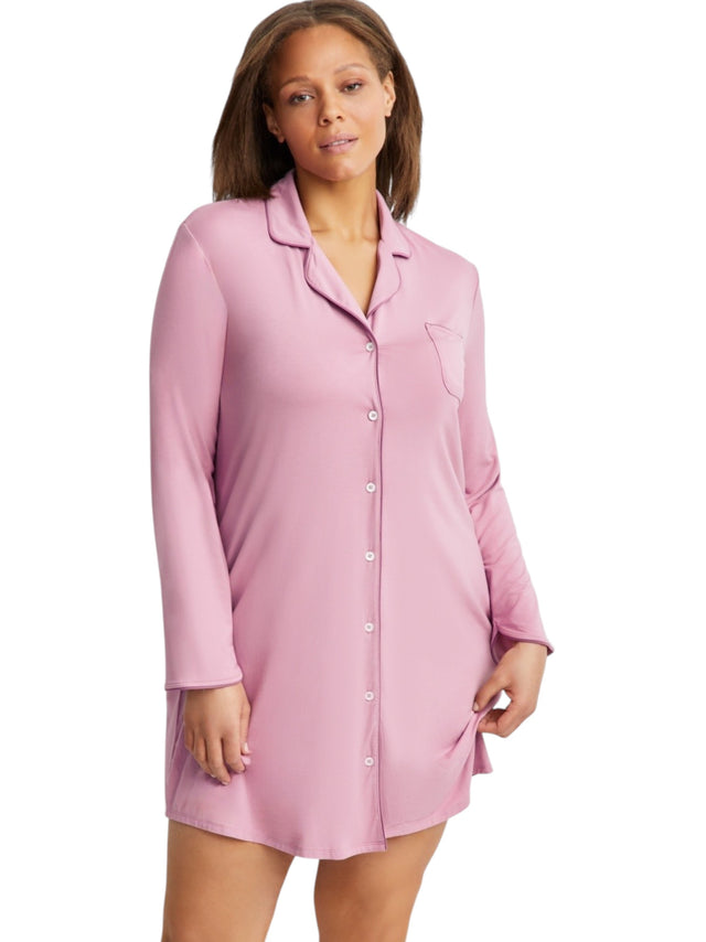 Image for Women's Plain Solid Sleepwear Dress,Pink