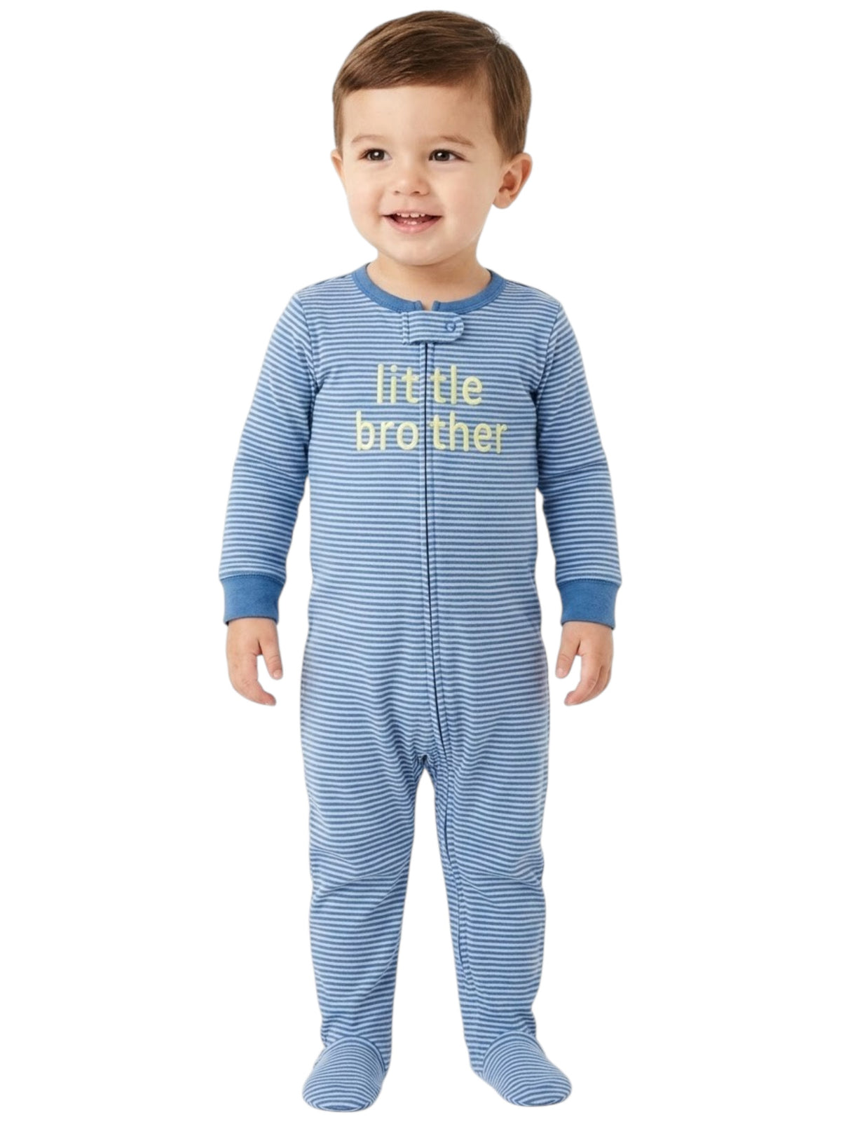 Image for Kids Boy's Striped Jumpsuit,Dusty Blue