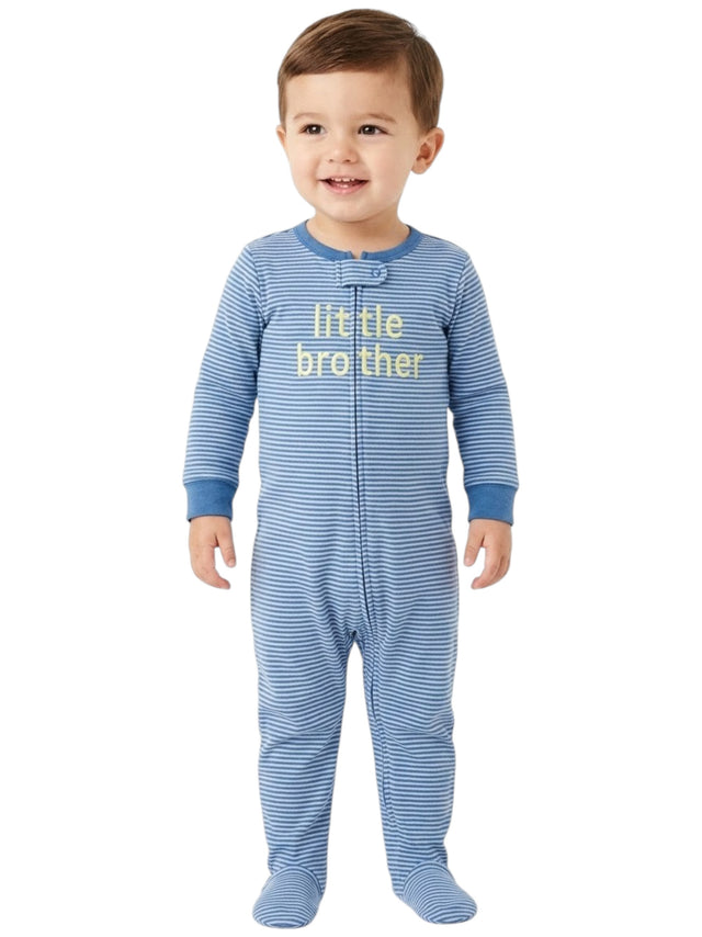 Image for Kids Boy's Striped Jumpsuit,Dusty Blue