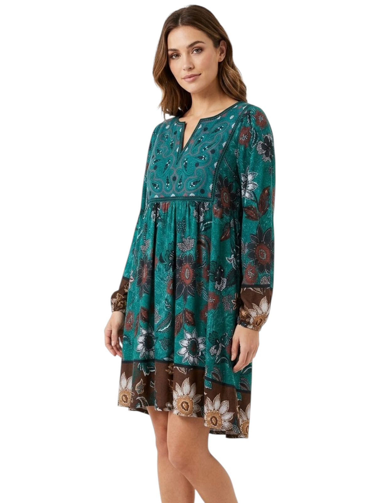 Image for Women's Floral Printed Dress,Multi
