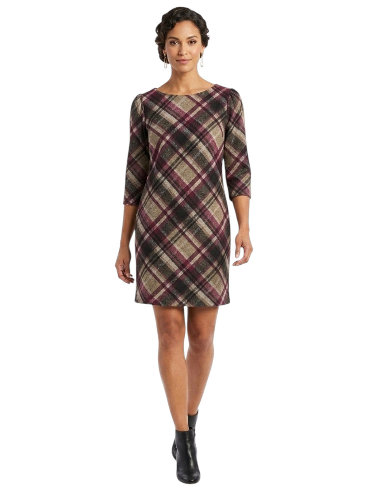 Image for Women's Plaid Dress,Multi