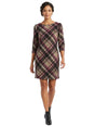 Image for Women's Plaid Dress,Multi